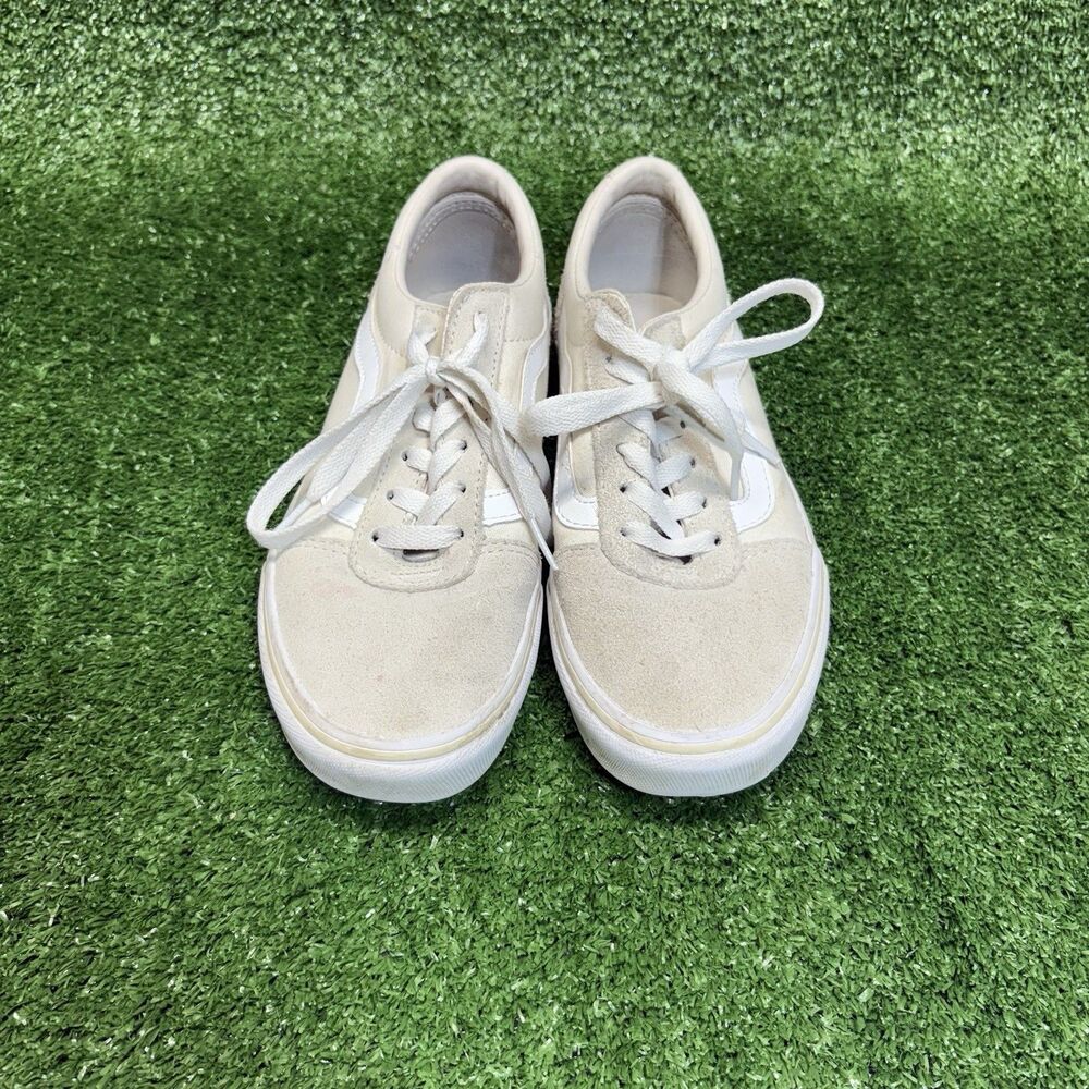 Vans Ward Womens Size 7 Beige White Athletic Walking Skateboard Shoes Sneakers - Picture 4 of 7